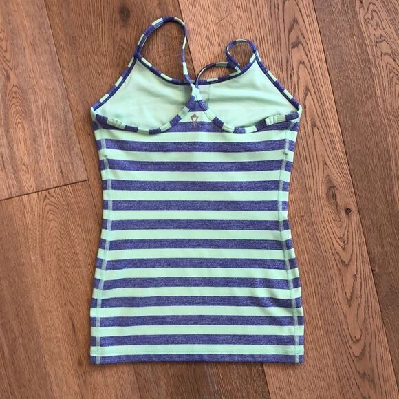 Ivivva by Lululemon Striped Athletic Tank Top, Girls 8 - Picture 2 of 3